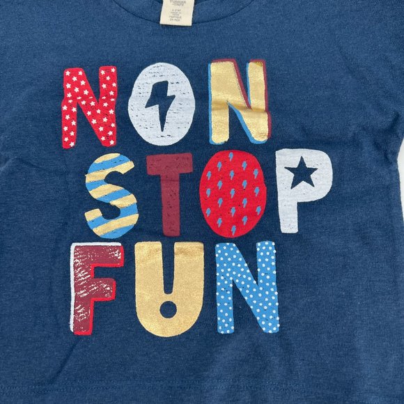 Tucker + Tate Babies' Long Sleeve Graphic Tee In Navy Denim Non Stop Fun 12M NWT - Picture 6 of 7